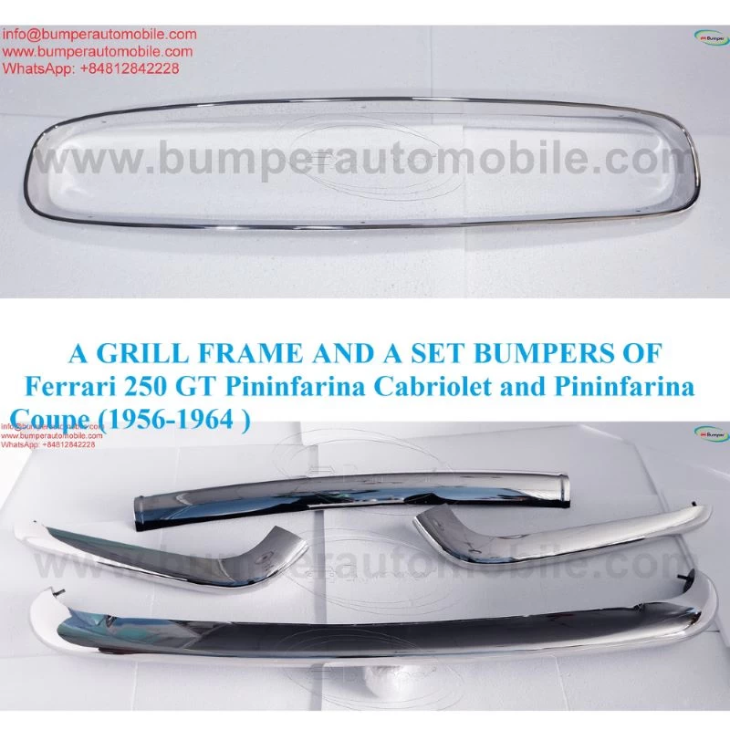 Ferrari 250 GT Coupé Cabriolet Pininfarina S2 (1956 to 1964) bumper and grill frame classic car