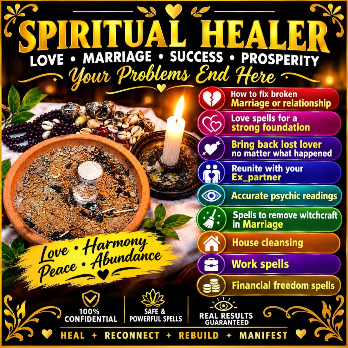 LOVE SPELLS THAT WORK TO LET YOUR LOVER TO HAVE HIS EYES ON YOU ALONE ☎️ @ +27-63-071-6312