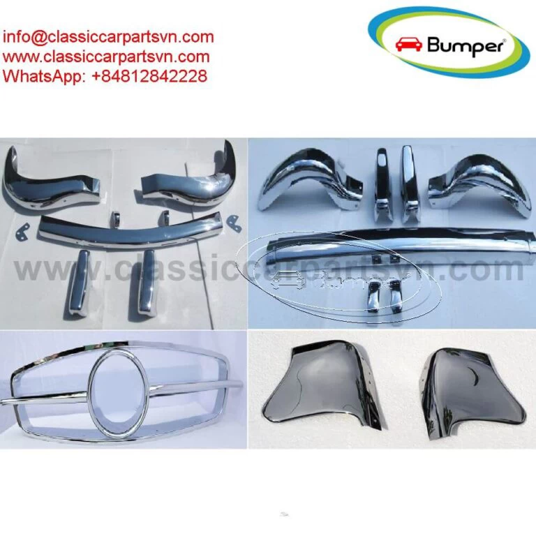 Mercedes 190SL Roadster a set bumpers + full front grille + stone guards