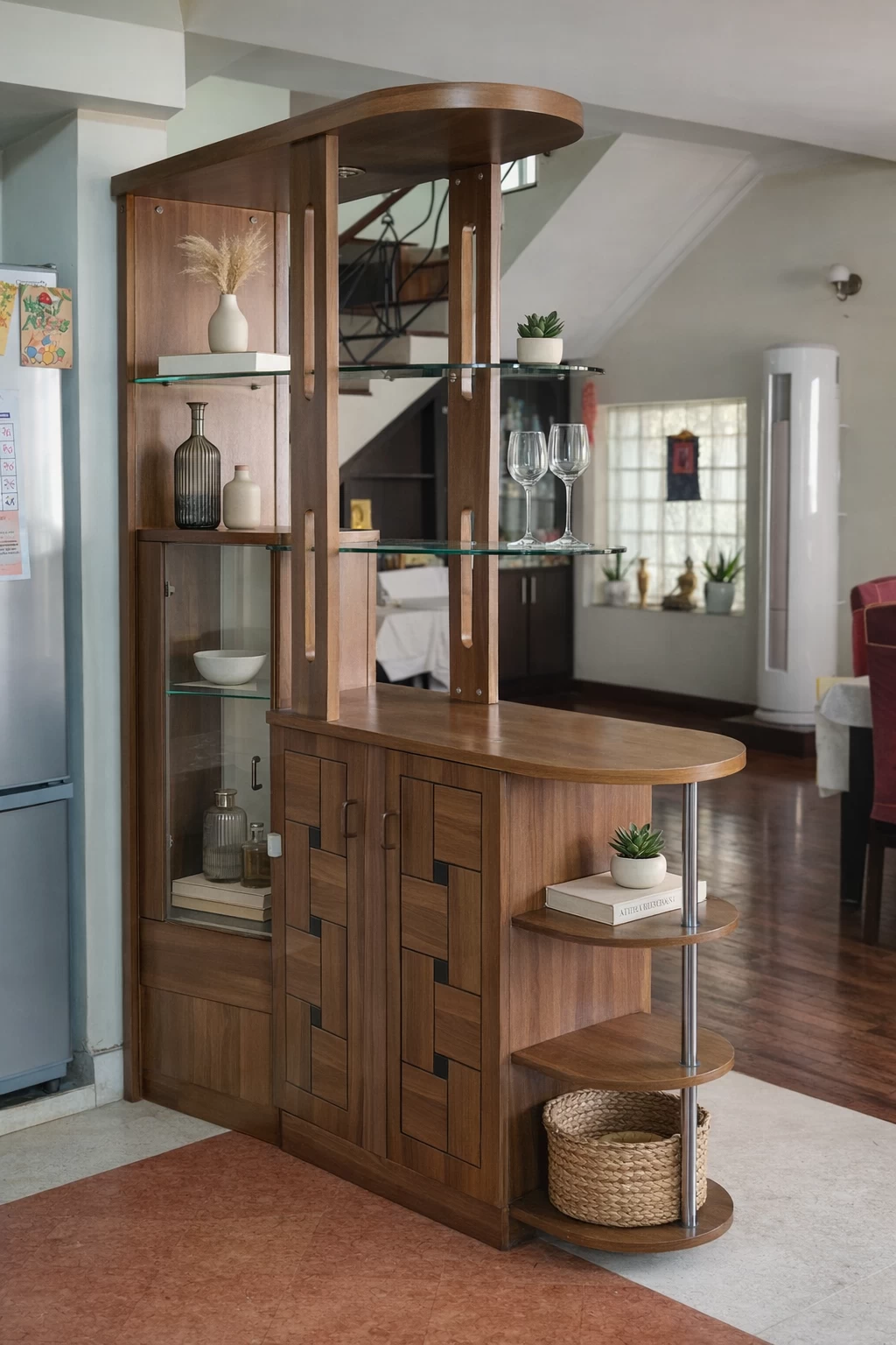 Partition cabinet for room, kitchen or office