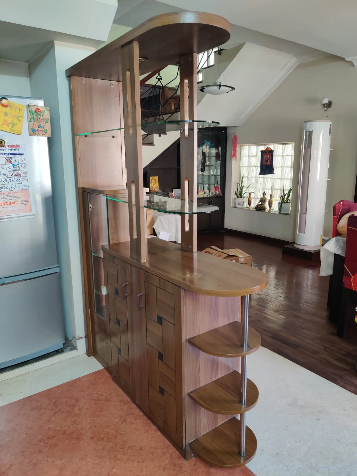 Partition cabinet for room, kitchen or office
