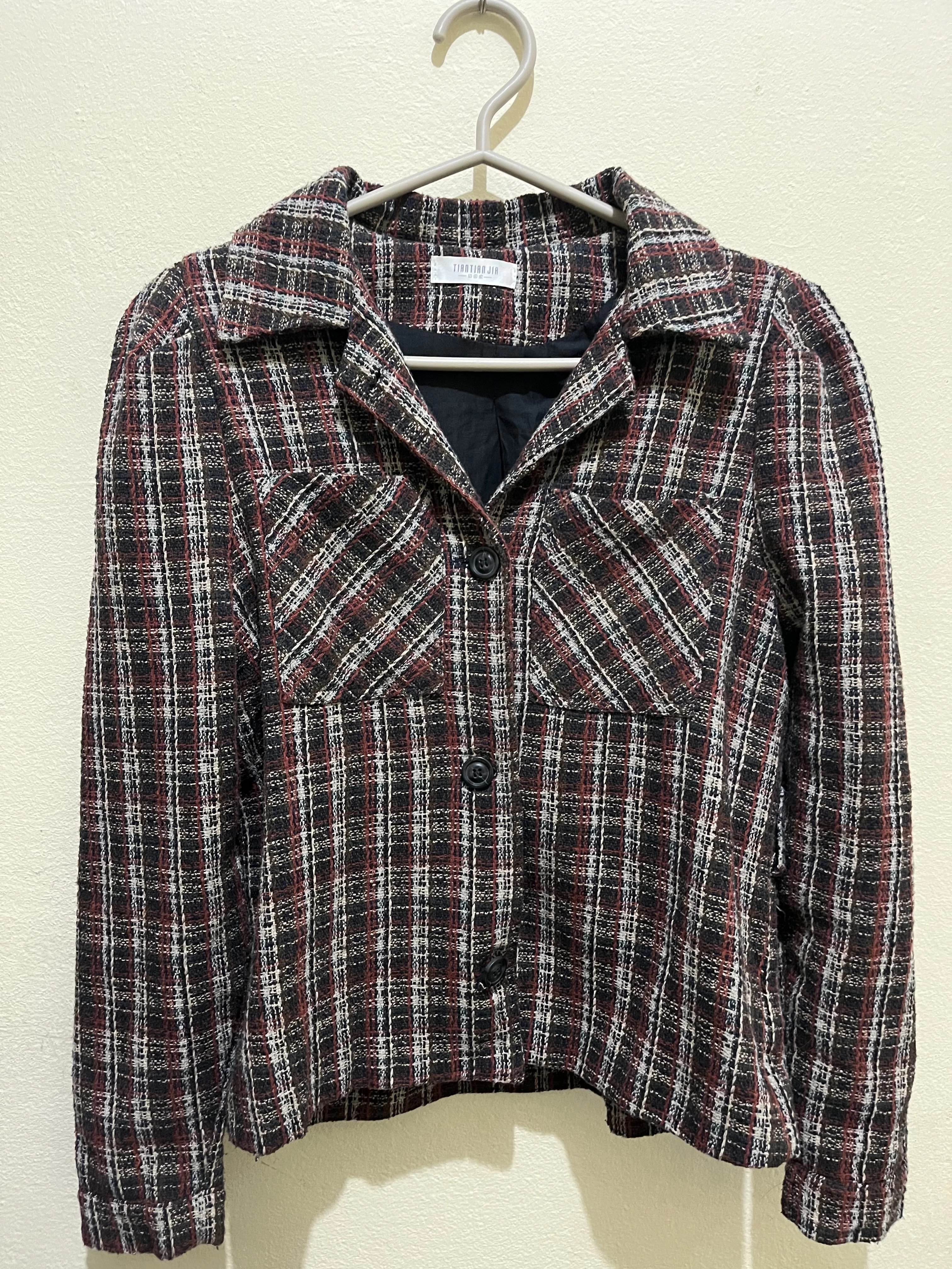 tweed style coat jacket