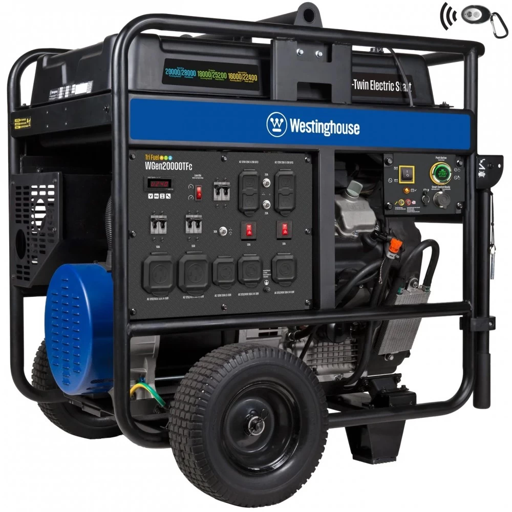 Westinghouse WGen20000TFc Tri-Fuel Portable Generator with CO Sensor